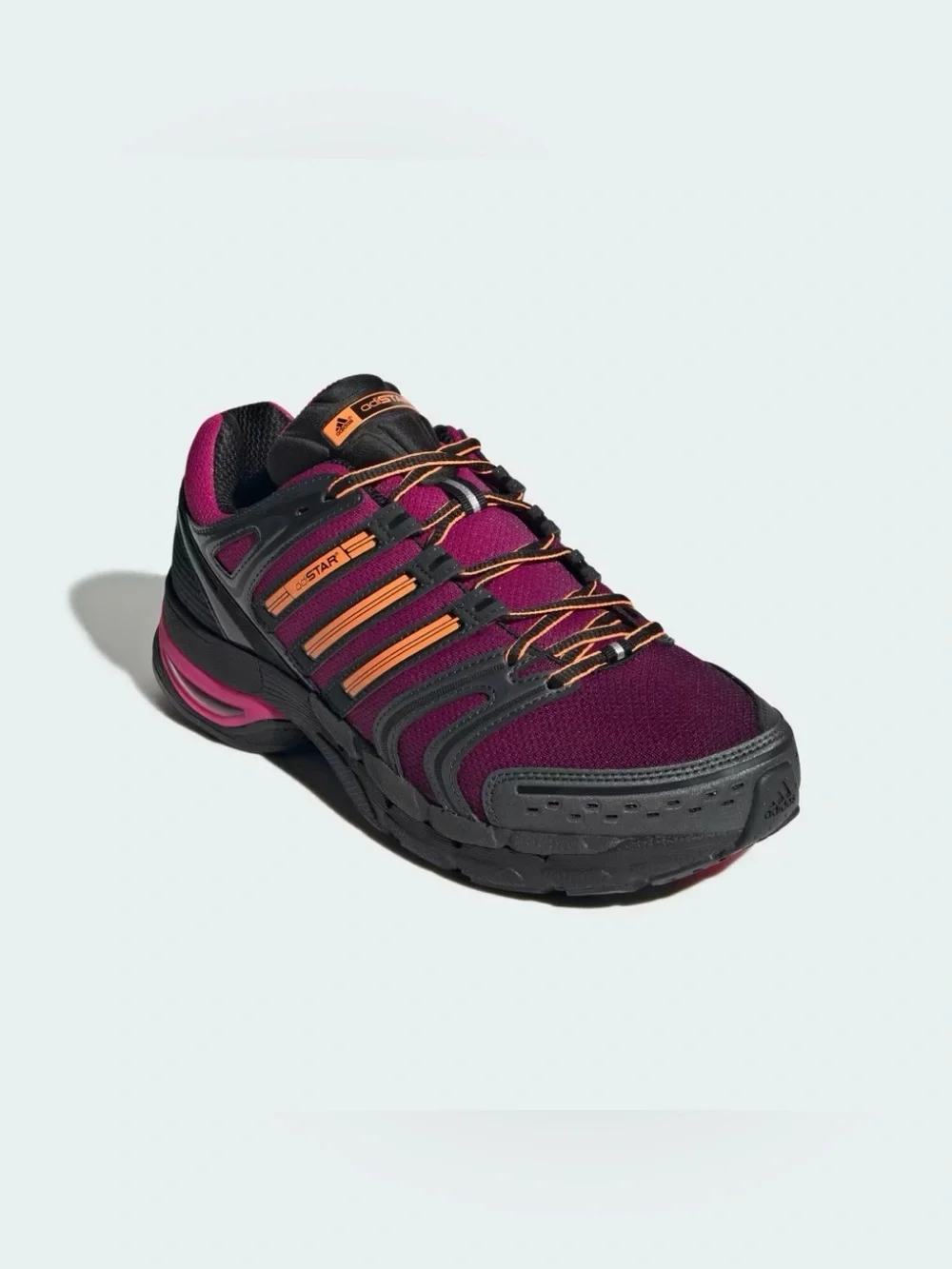 Men’s size 8.5-9.5 Adidas Adistar Control 5 'Black Purple Orange' KI8592